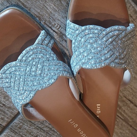 Madden Girl Slides Sandals BLING Size 8 - Picture 5 of 9